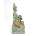 veche statueta Rattanakosin " Buddha ". bronz patinat. Thailanda. cca 1920